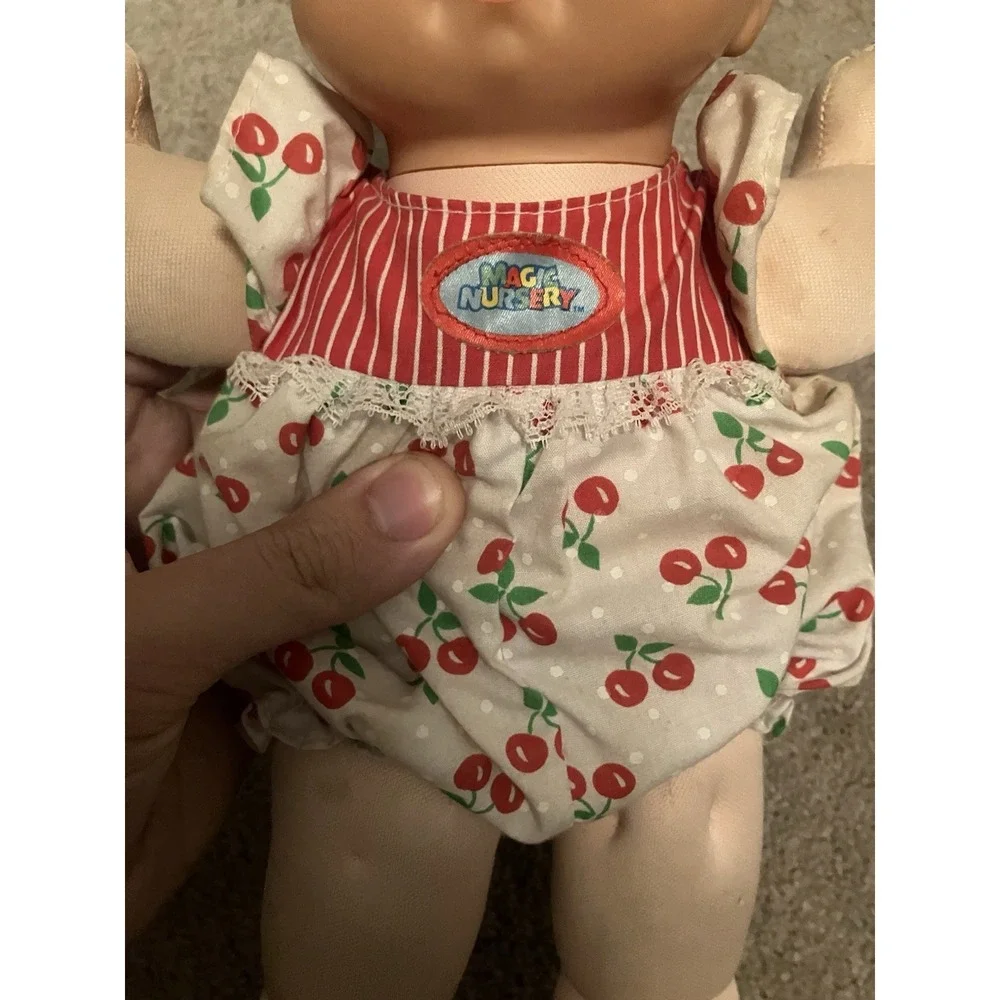 Magic Nursery Baby Doll 1989 Mattel  Original Cherry Summer Dress Blue Eyes VTG